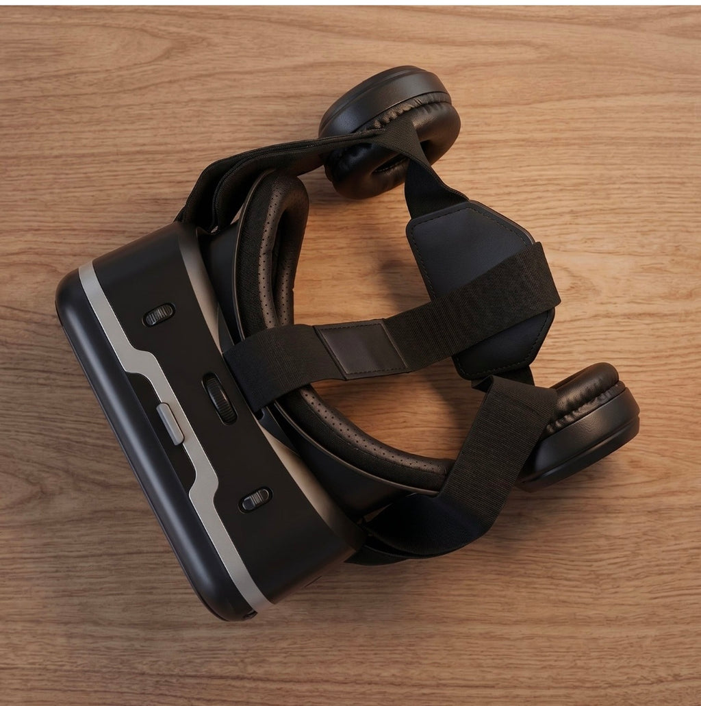 SwipShop Immersive VR Headset with Built-in Headphones | 3D Virtual Reality Glasses for Smartphones