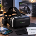 SwipShop Immersive VR Headset with Built-in Headphones | 3D Virtual Reality Glasses for Smartphones