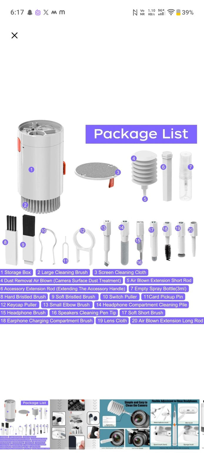 20-in-1 electronics cleaning kit accessories and uses
