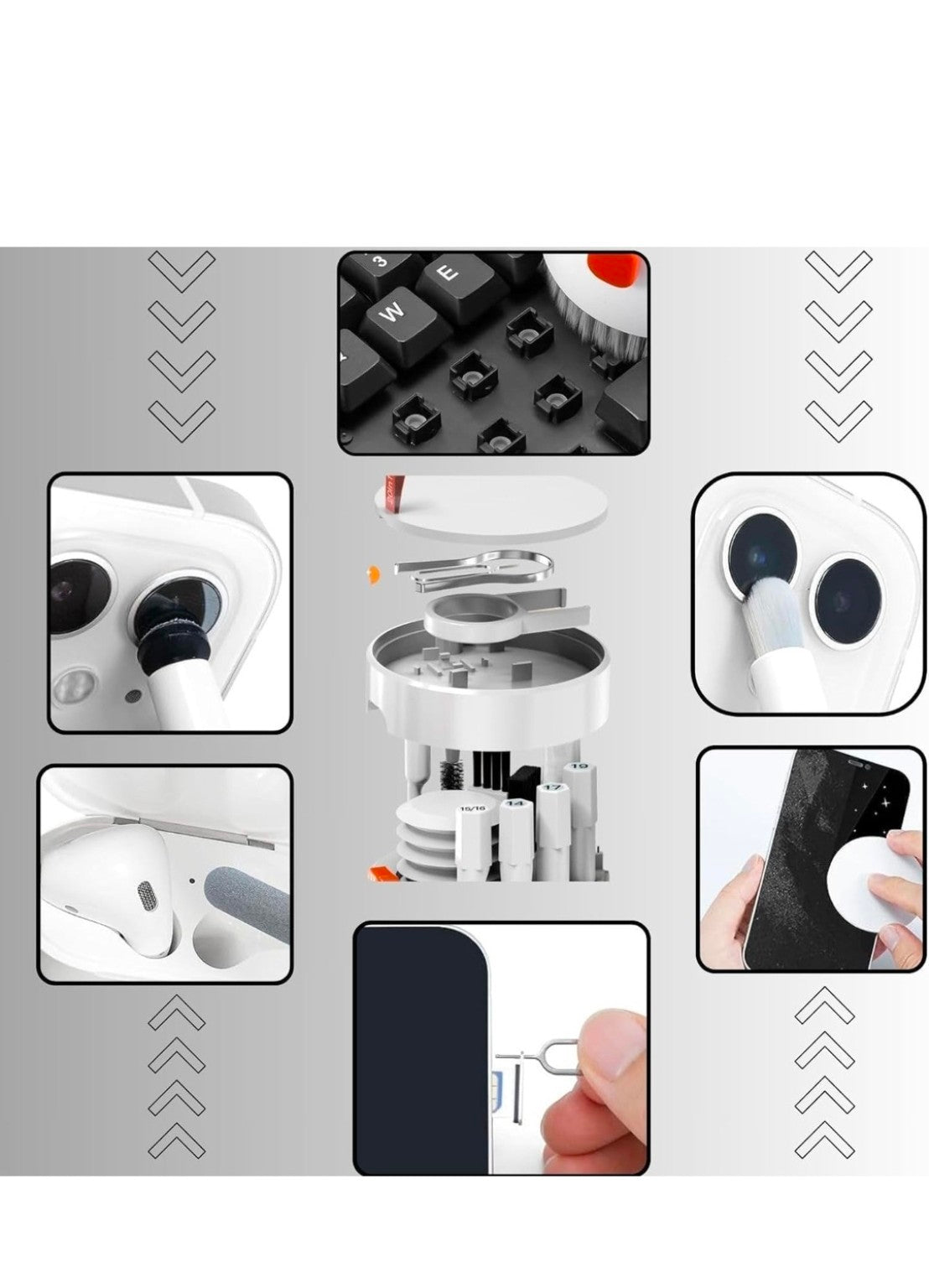 20-in-1 electronics cleaning kit accessories and uses